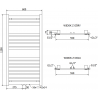 Mexen Uran radiador eléctrico 1200 x 600 mm, 600 W, blanco - W105-1200-600-2600-20