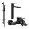 Mexen Lynx DQ72 set da bagno, nero - 745913DQ72-70