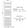 Mexen Pluton radiador eléctrico 1700 x 500 mm, 900 W, blanco - W106-1700-500-2900-20