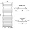 Mexen Sol radiador eléctrico 1200 x 500 mm, 600 W, blanco - W125-1200-500-2600-20