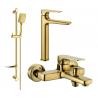 Mexen Lynx DF62 bath set, gold - 745913DF62-50