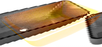 Mexen Megan glazen opbouwwastafel 56 x 36 cm, goud - 24135650