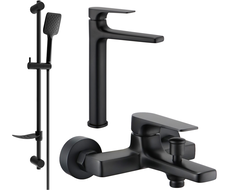 Mexen Lynx DF62 set za kadu, crni - 745913DF62-70