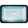 Mexen Megan glazen opbouw waskom 56 x 36 cm, blauw - 24135647