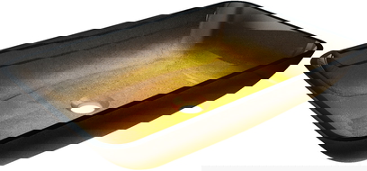 Mexen Megan Glas Wäschbecken op der umgebleitem 56 x 36 cm, däischter gëllen - 24135651