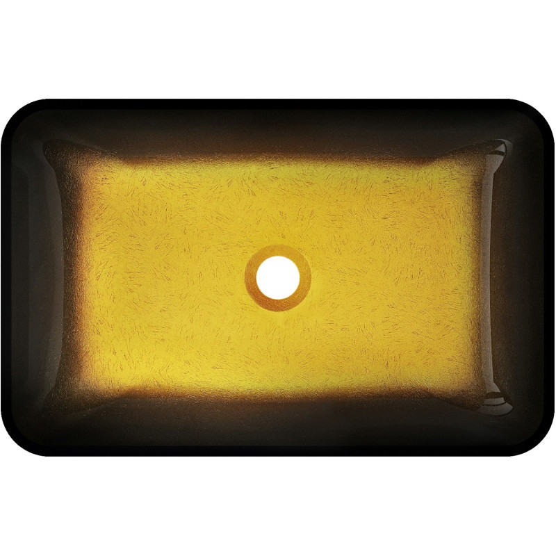 Mexen Megan Glas-Aufsatzwaschbecken 56 x 36 cm, dunkles Gold - 24135651