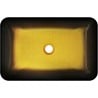 Mexen Megan glass countertop washbasin 56 x 36 cm, dark gold - 24135651