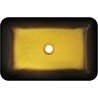 Mexen Megan lavabo de vidrio sobre encimera 56 x 36 cm, dorado oscuro - 24135651
