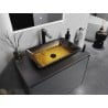 Mexen Megan glass countertop washbasin 56 x 36 cm, dark gold - 24135651