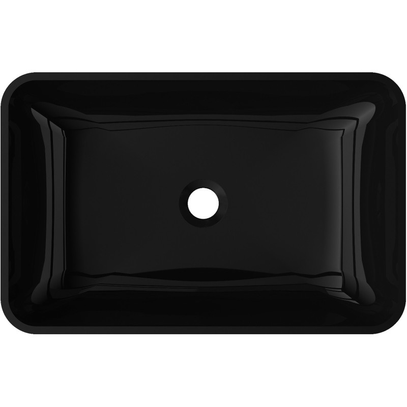 Mexen Megan glazen opzetwastafel 56 x 36 cm, zwart - 24135670