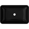 Mexen Megan glazen opbouwwastafel 56 x 36 cm, zwart - 24135670