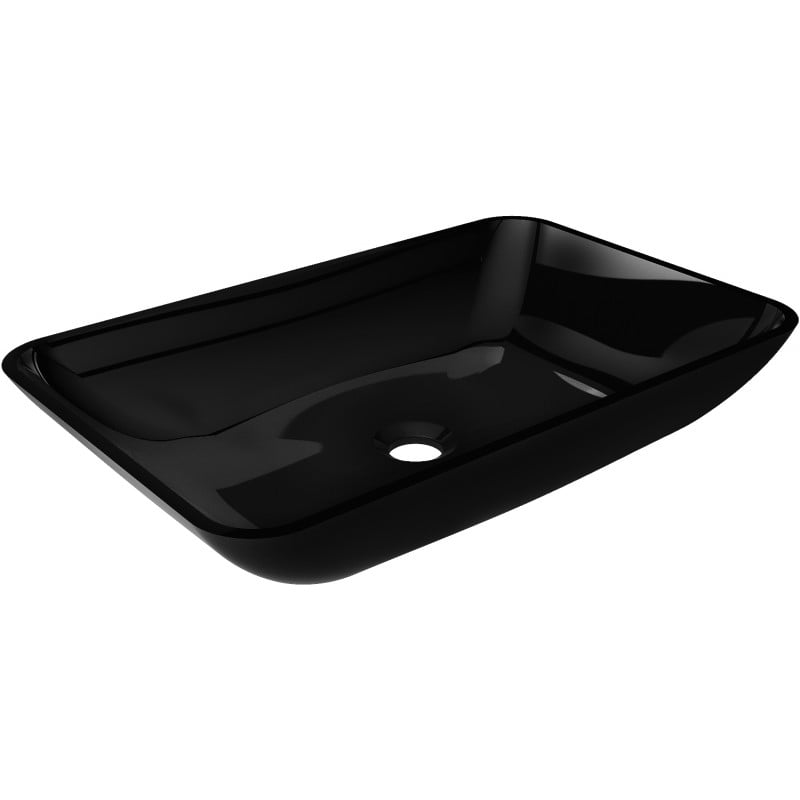 Mexen Megan lavabo da appoggio in vetro 56 x 36 cm, nero - 24135670