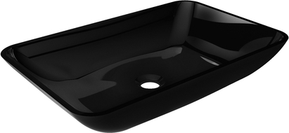 Mexen Megan lavabo en verre à poser 56 x 36 cm, noir - 24135670
