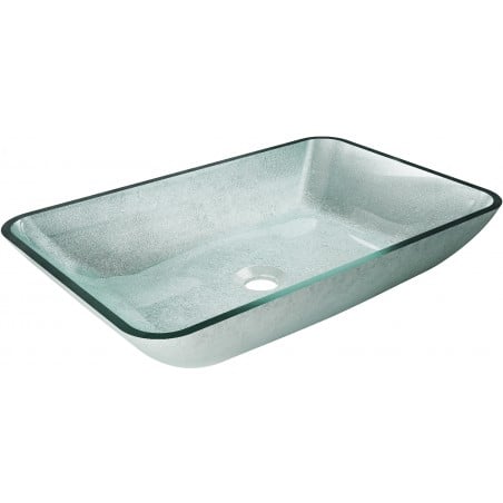 Mexen Megan glass countertop sink 56 x 36 cm, silver - 24135611