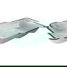 Mexen Megan glazen opbouw wasbak 56 x 36 cm, zilver - 24135611