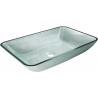 Mexen Megan lavabo en verre à poser 56 x 36 cm, argenté - 24135611