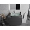 Mexen Megan lavabo en verre à poser 56 x 36 cm, argenté - 24135611