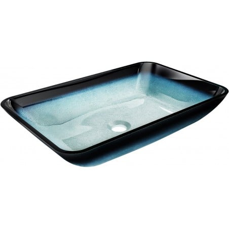 Mexen Megan glass countertop washbasin 56 x 36 cm, blue - 24135647