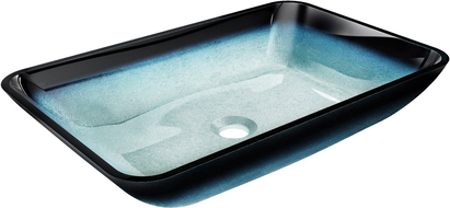 Mexen Megan Glaswaschbecken zum Aufsetzen 56 x 36 cm, blau - 24135647