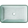 Mexen Megan glazen opbouw wastafel 56 x 36 cm, zilverkleurig - 24135611