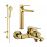 Mexen Lynx DF40 bathtub set, gold - 745913DF40-50
