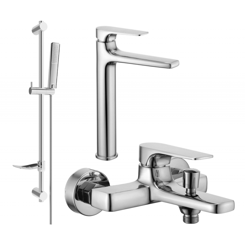 Mexen Lynx DF72 Badewannen-Set, Chrom - 745913DF72-00