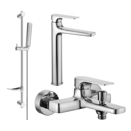 Mexen Lynx DF72 set de bañera, cromo - 745913DF72-00