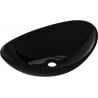 Mexen Sonia lasiainen tasoon asennettava pesuallas 54 x 37 cm, musta - 24145470