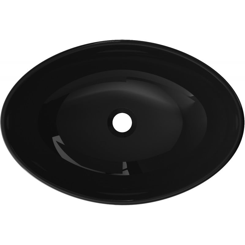 Mexen Sonia lavabo in vetro da appoggio 54 x 37 cm, nero - 24145470