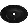 Mexen Sonia lavabo de encimera de cristal 54 x 37 cm, negro - 24145470