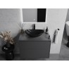 Mexen Sonia lavabo de encimera de cristal 54 x 37 cm, negro - 24145470