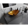 Mexen Sonia lavabo en verre sur comptoir 54 x 37 cm, or - 24145450