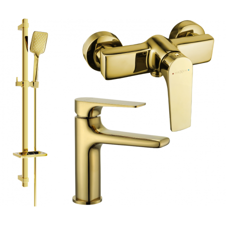 Mexen Lynx DQ62 douchegarnituur, goud - 745904DQ62-50