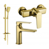 Mexen Lynx DQ62 shower set, gold - 745904DQ62-50