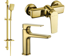Mexen Lynx DQ62 Duschset, gold - 745904DQ62-50