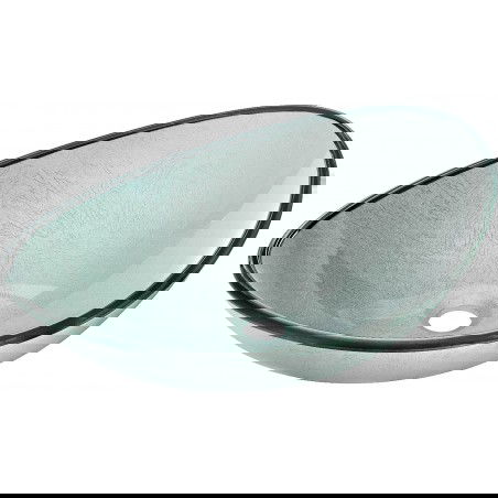 Mexen Sonia glas handfat ovanpå bänken 54 x 37 cm, silver - 24145411