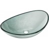 Mexen Sonia Glaswaschbecken Aufsatz 54 x 37 cm, silber - 24145411