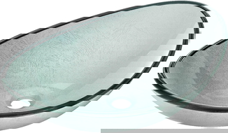 Mexen Sonia γυάλινος επιτραπέζιος νιπτήρας 54 x 37 cm, ασημί - 24145411