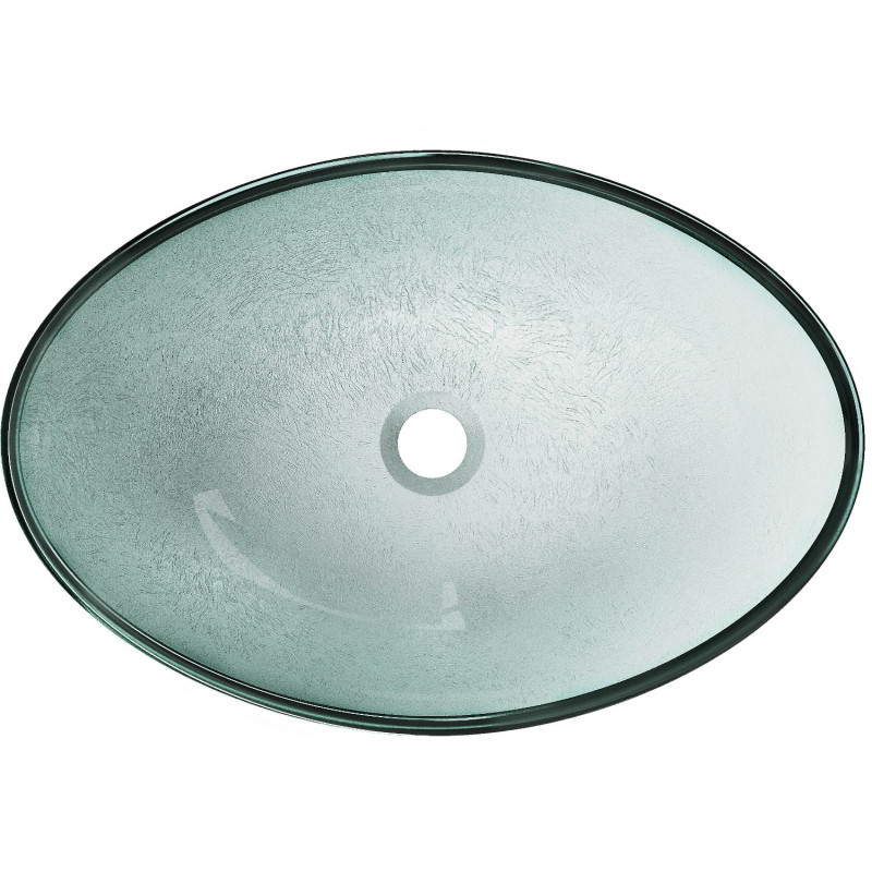 Mexen Sonia glazen opbouwwastafel 54 x 37 cm, zilverkleurig - 24145411