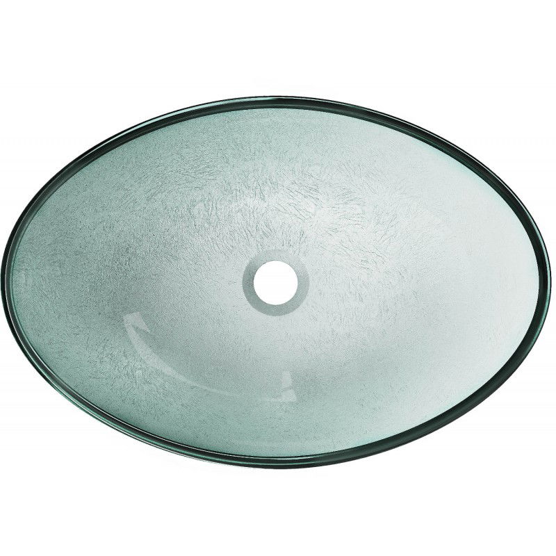 Mexen Sonia lavabo da appoggio in vetro 54 x 37 cm, argento - 24145411