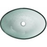 Mexen Sonia lavabo de cristal sobre encimera 54 x 37 cm, plateado - 24145411