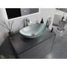 Mexen Sonia glazen opbouw waskom 54 x 37 cm, zilver - 24145411