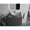 Mexen Sonia lavabo en verre sur plan 54 x 37 cm, argenté - 24145411