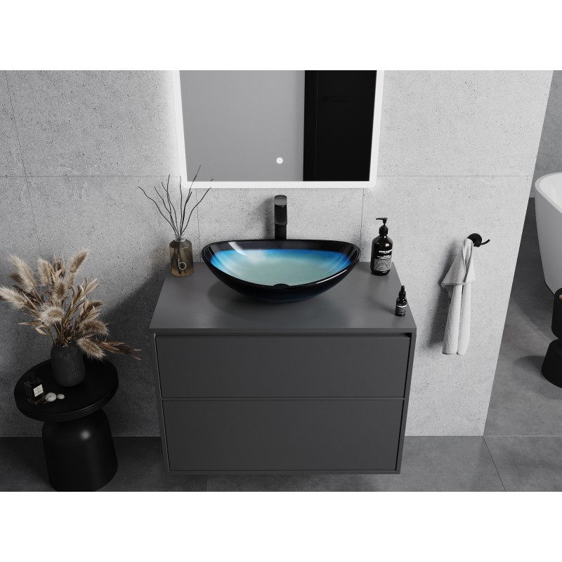 Mexen Sonia glasaufsatzwaschbecken 54 x 37 cm, blau - 24145447