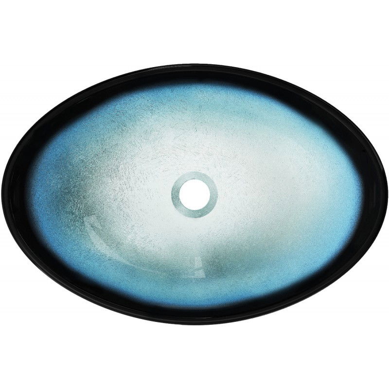 Mexen Sonia glazen opbouw waskom 54 x 37 cm, blauw - 24145447