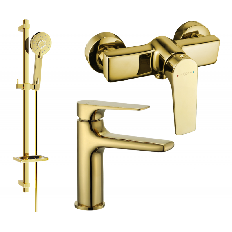 Mexen Lynx DQ40 tuš set, zlati - 745904DQ40-50