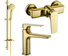 Mexen Lynx DQ40 Duschset, gold - 745904DQ40-50