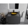 Mexen Sonia lavabo sobre encimera de vidrio de 54 x 37 cm, oro oscuro - 24145451