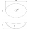 Mexen Sonia vasque en verre à poser 54 x 37 cm, or foncé - 24145451