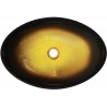 Mexen Sonia lavabo sobre encimera de vidrio de 54 x 37 cm, oro oscuro - 24145451
